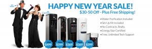 XO bottleless water cooler lineup - New Years sale